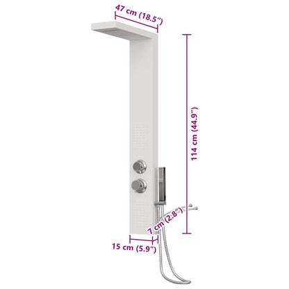 vidaXL Shower Panel System Aluminium White