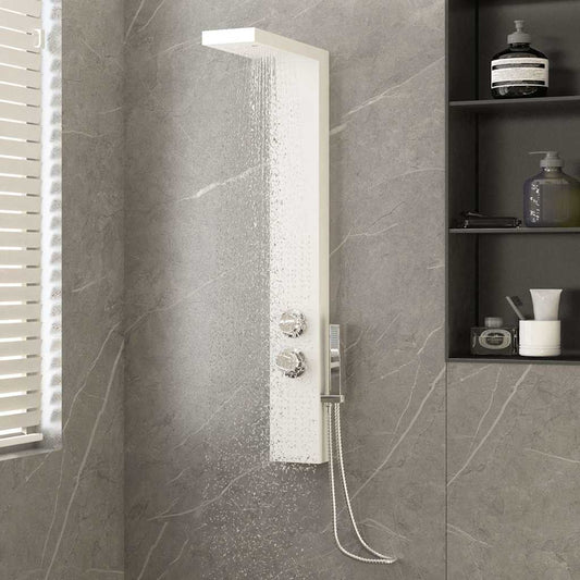 vidaXL Shower Panel System Aluminium White