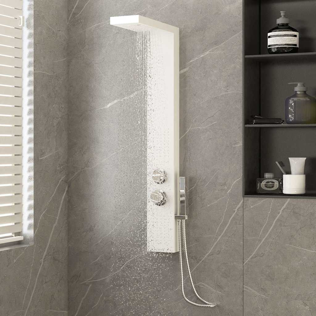 vidaXL Shower Panel System Aluminium White