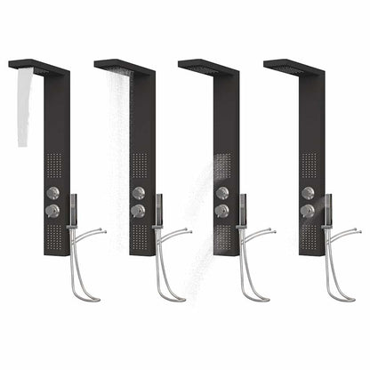vidaXL Shower Panel System Aluminium Black