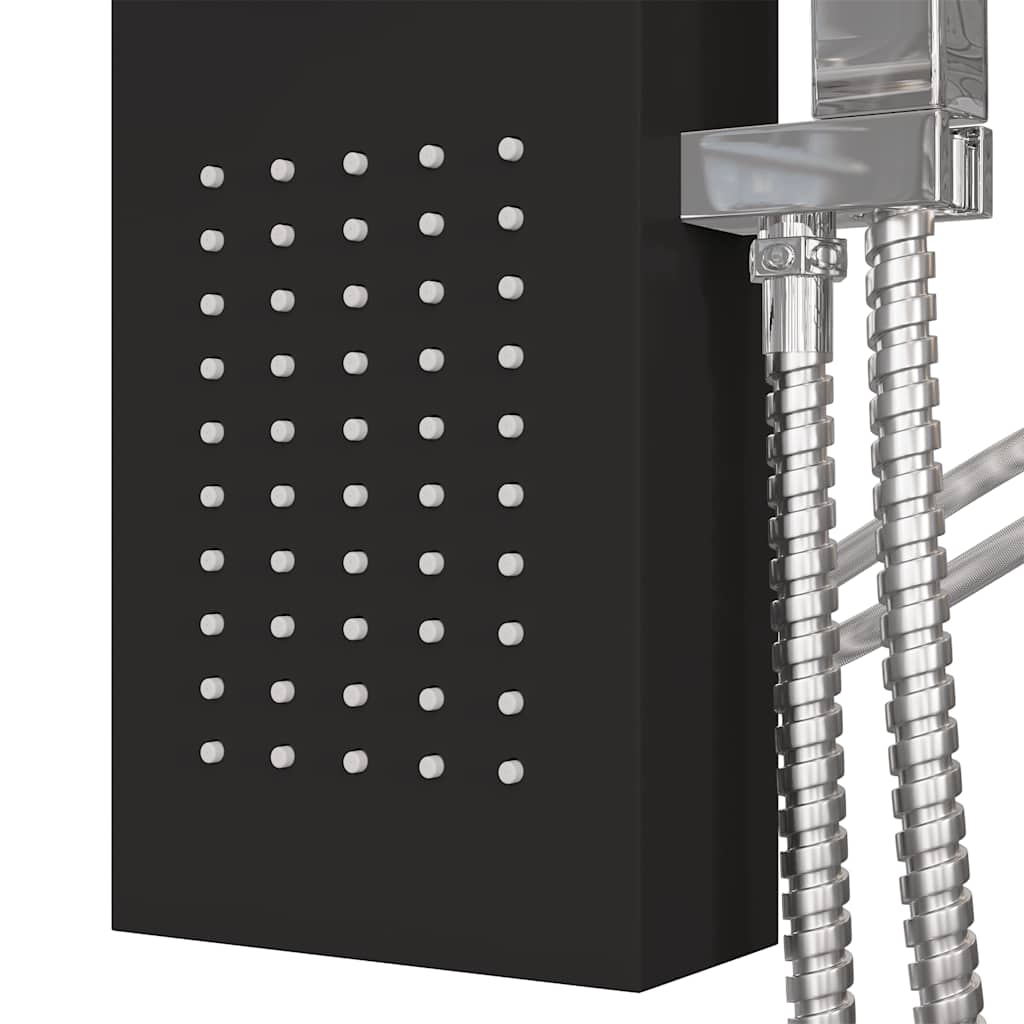 vidaXL Shower Panel System Aluminium Black