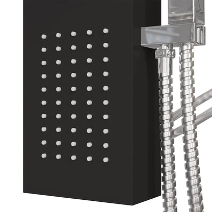 vidaXL Shower Panel System Aluminium Black