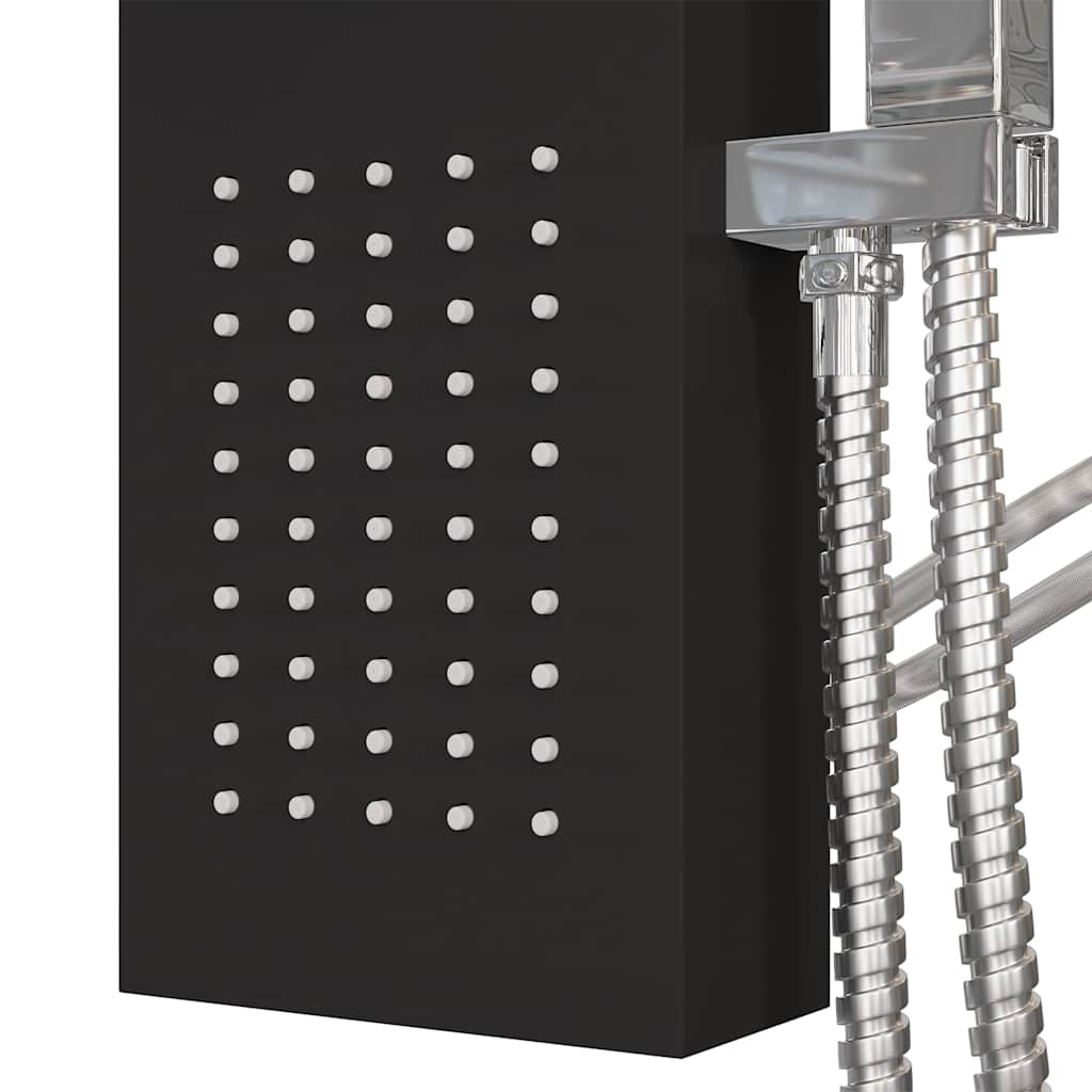 vidaXL Shower Panel System Aluminium Black