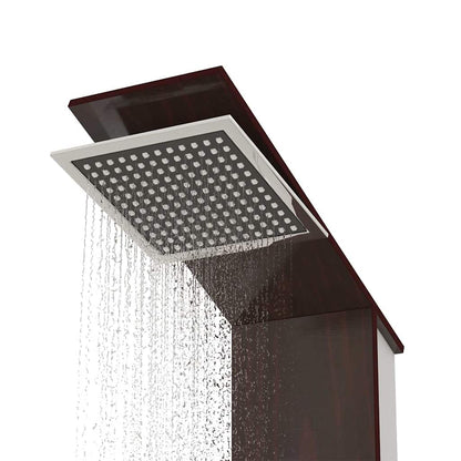 151417 vidaXL Shower Panel System Glass Brown