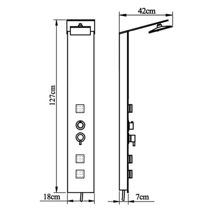 151417 vidaXL Shower Panel System Glass Brown