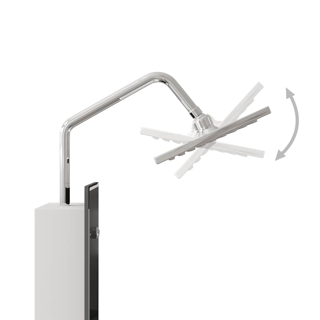 vidaXL Shower Panel Unit Glass 18x45.5x130 cm Black