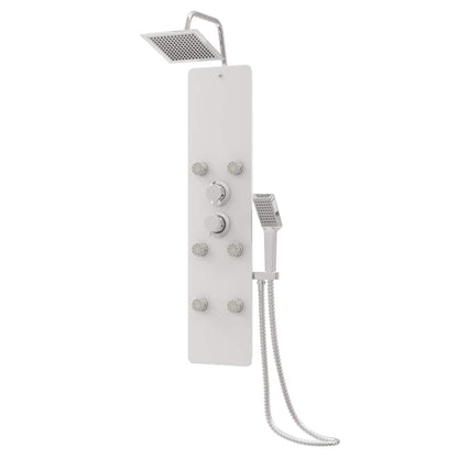 151419 vidaXL Shower Panel Unit Glass 25x47,5x130 cm White