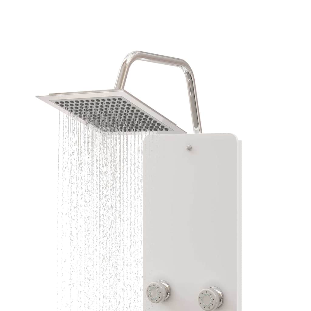 151419 vidaXL Shower Panel Unit Glass 25x47,5x130 cm White