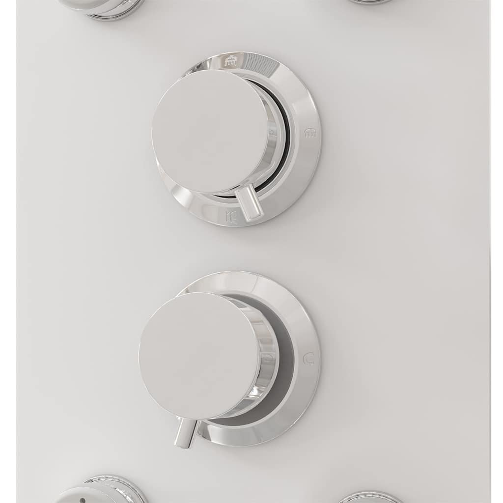 151419 vidaXL Shower Panel Unit Glass 25x47,5x130 cm White