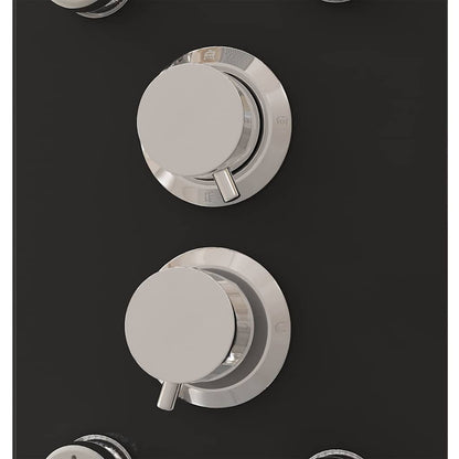 vidaXL Shower Panel Unit Glass 25x47,5x130 cm Black