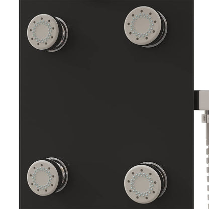 vidaXL Shower Panel Unit Glass 25x47,5x130 cm Black