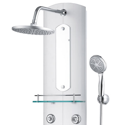 vidaXL Shower Panel Unit 25x43x110 cm Silver