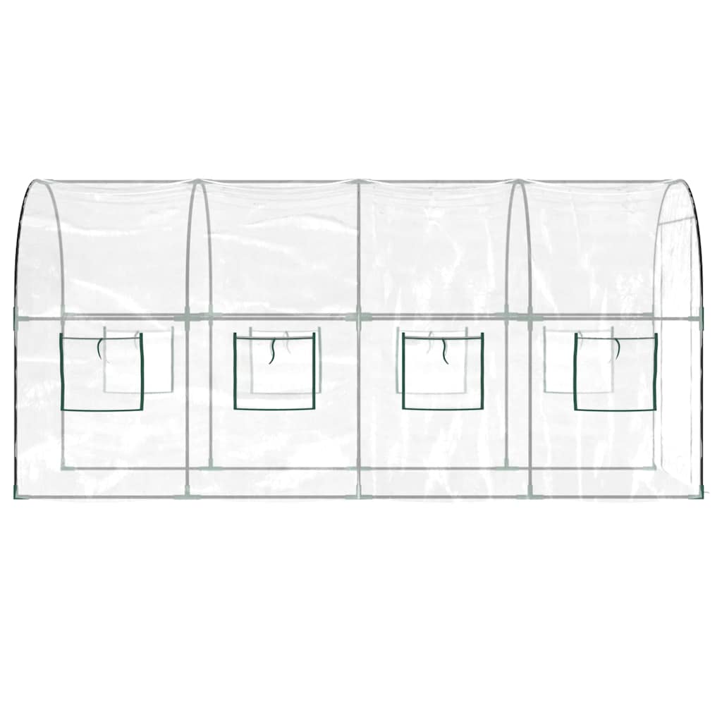 vidaXL Greenhouse | Transparent | PVC and Powder-coated Steel | Large