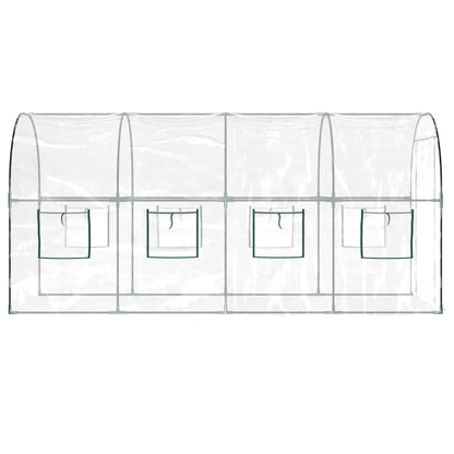 vidaXL Greenhouse | Transparent | PVC and Powder-coated Steel | Large