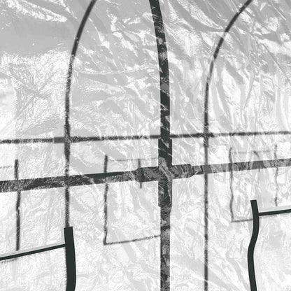 vidaXL Greenhouse | Transparent | PVC and Powder-coated Steel | Large