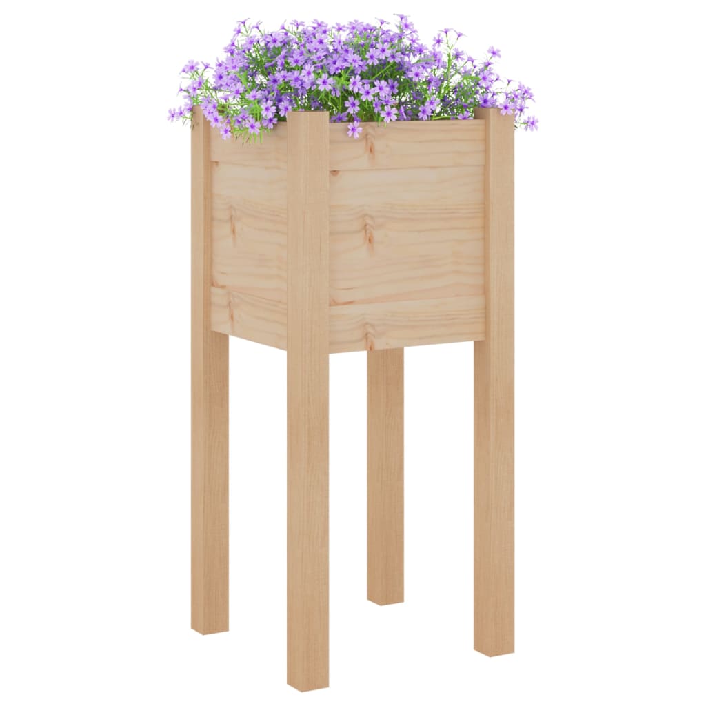 vidaXL Garden Planters 2 pcs 31x31x70 cm Solid Pinewood