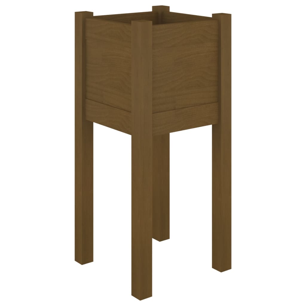 vidaXL Garden Planter Honey Brown 31x31x70 cm Solid Pinewood