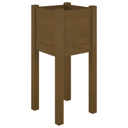 vidaXL Garden Planter Honey Brown 31x31x70 cm Solid Pinewood