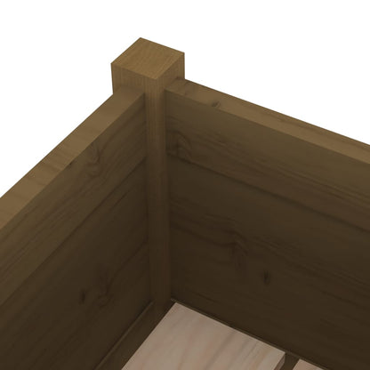 vidaXL Garden Planter Honey Brown 31x31x70 cm Solid Pinewood
