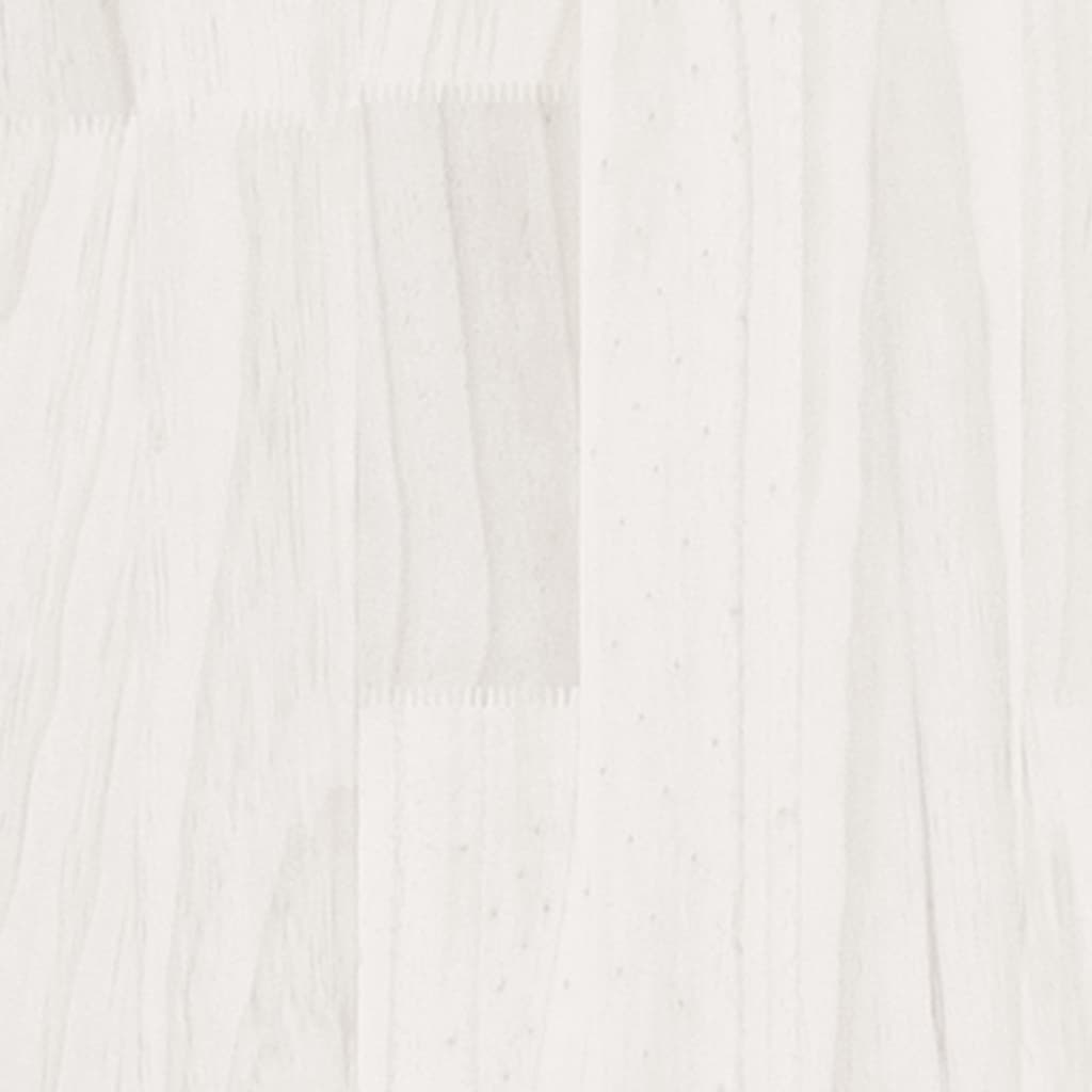 vidaXL Garden Planter White 40x40x70 cm Solid Pinewood
