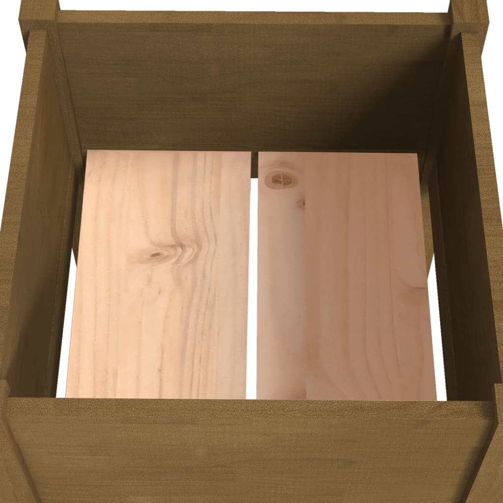 vidaXL Garden Planters 2 pcs Honey Brown 40x40x70 cm Solid Pinewood