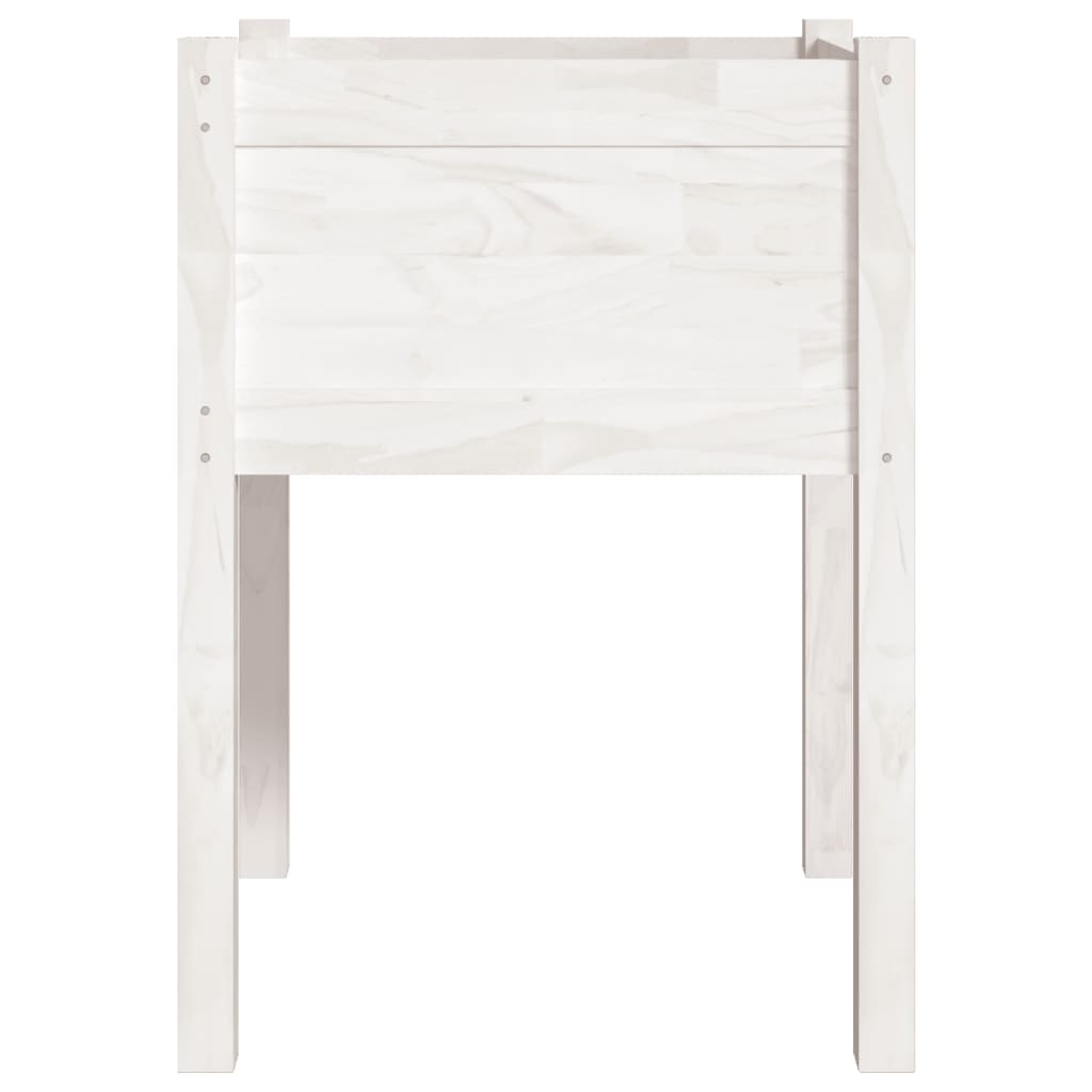 vidaXL Garden Planter White 50x50x70 cm Solid Pinewood