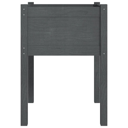 vidaXL Garden Planter Grey 50x50x70 cm Solid Pinewood