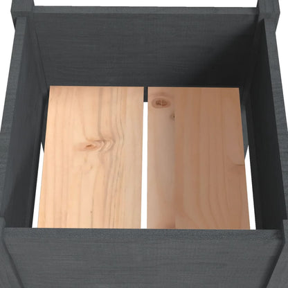 vidaXL Garden Planter Grey 50x50x70 cm Solid Pinewood