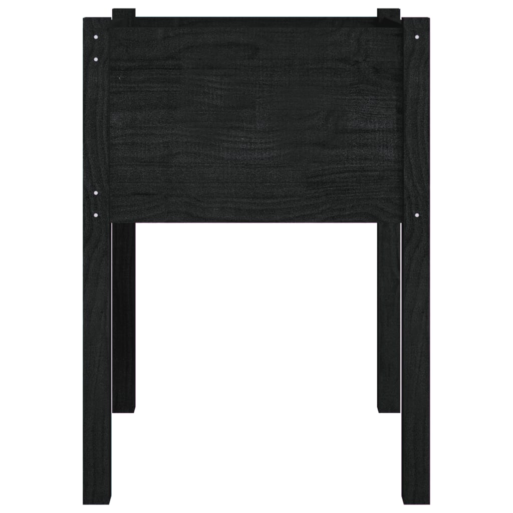 vidaXL Garden Planter Black 50x50x70 cm Solid Pinewood