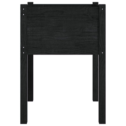 vidaXL Garden Planter Black 50x50x70 cm Solid Pinewood