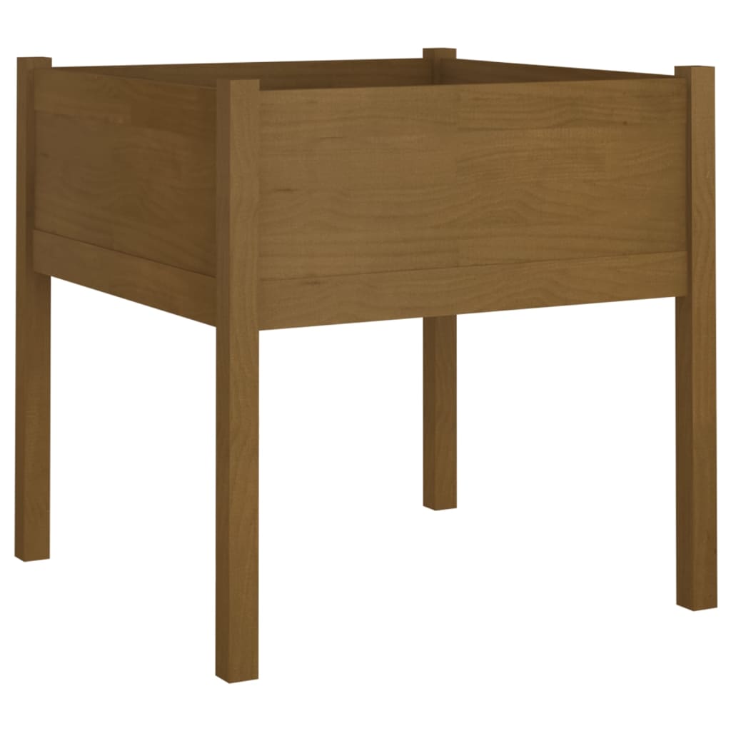 vidaXL Garden Planters 2 pcs Honey Brown 70x70x70 cm Solid Pinewood