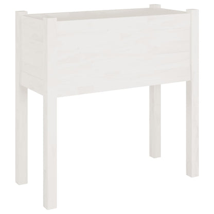 vidaXL Garden Planters 2 pcs White 70x31x70 cm Solid Pinewood