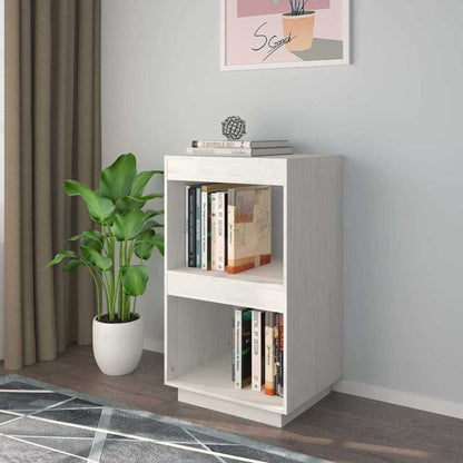 810840 vidaXL Book Cabinet White 40x35x71 cm Solid Wood Pine
