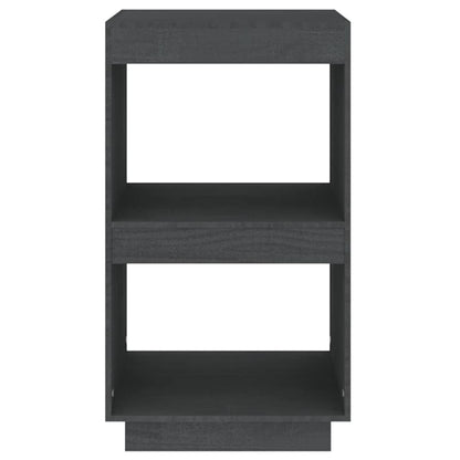 vidaXL Book Cabinet Grey 40x35x71 cm Solid Wood Pine