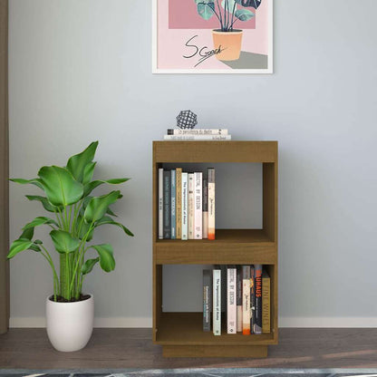 vidaXL Book Cabinet Honey Brown 40x35x71 cm Solid Wood Pine