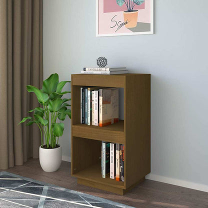 vidaXL Book Cabinet Honey Brown 40x35x71 cm Solid Wood Pine