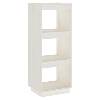 810845 vidaXL Book Cabinet/Room Divider White 40x35x103 cm Solid Wood Pine