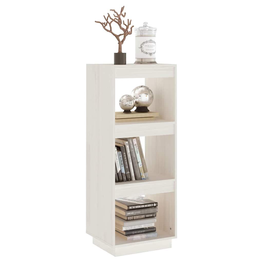 810845 vidaXL Book Cabinet/Room Divider White 40x35x103 cm Solid Wood Pine