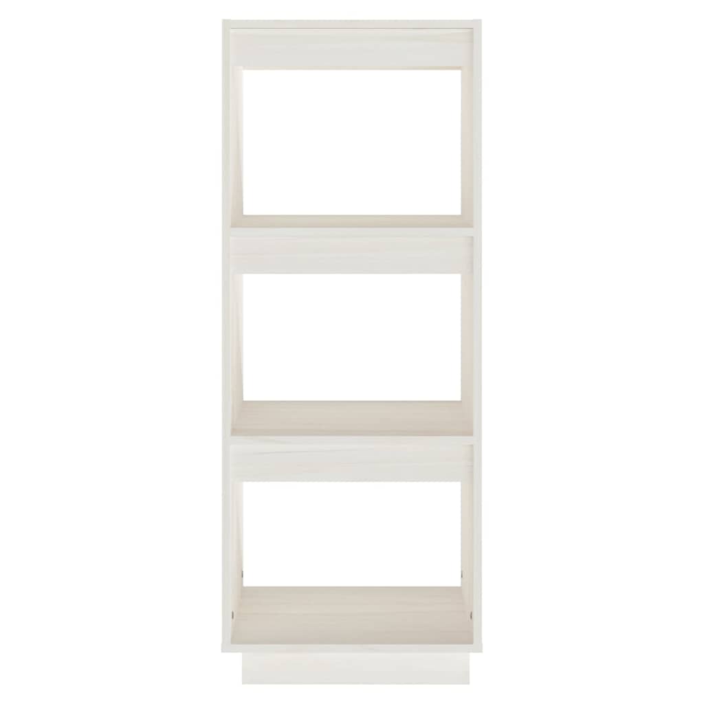810845 vidaXL Book Cabinet/Room Divider White 40x35x103 cm Solid Wood Pine