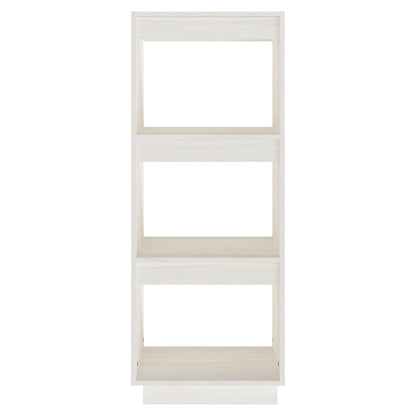 810845 vidaXL Book Cabinet/Room Divider White 40x35x103 cm Solid Wood Pine