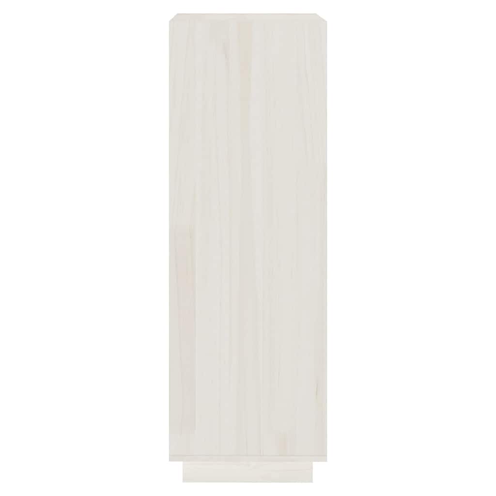 810845 vidaXL Book Cabinet/Room Divider White 40x35x103 cm Solid Wood Pine