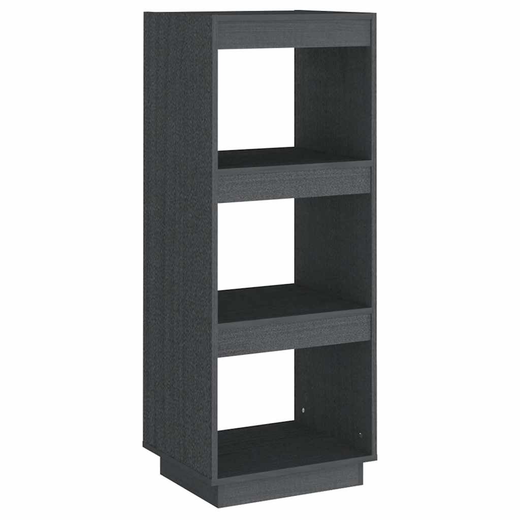 810846 vidaXL Book Cabinet/Room Divider Grey 40x35x103 cm Solid Wood Pine