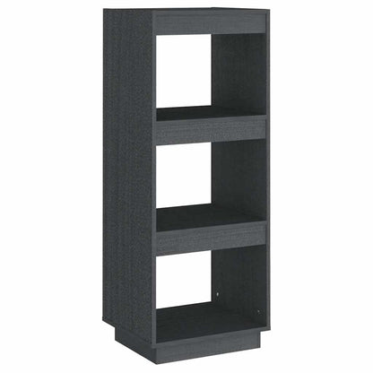 810846 vidaXL Book Cabinet/Room Divider Grey 40x35x103 cm Solid Wood Pine
