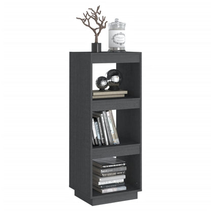 vidaXL Book Cabinet/Room Divider Grey 40x35x103 cm Solid Pinewood