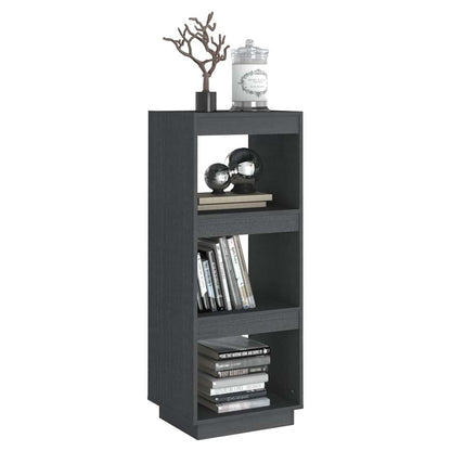 810846 vidaXL Book Cabinet/Room Divider Grey 40x35x103 cm Solid Wood Pine