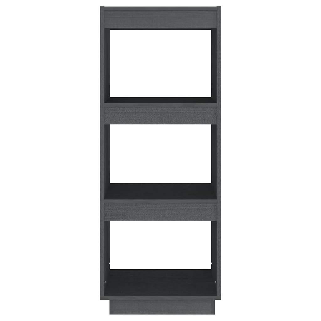 810846 vidaXL Book Cabinet/Room Divider Grey 40x35x103 cm Solid Wood Pine