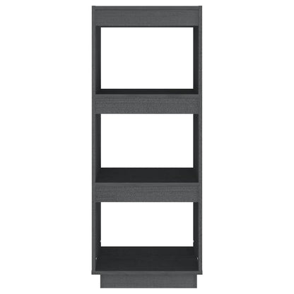 810846 vidaXL Book Cabinet/Room Divider Grey 40x35x103 cm Solid Wood Pine