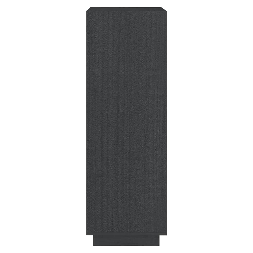 vidaXL Book Cabinet/Room Divider Grey 40x35x103 cm Solid Pinewood