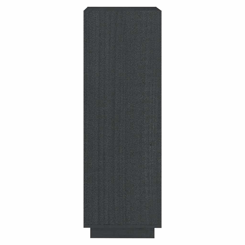 810846 vidaXL Book Cabinet/Room Divider Grey 40x35x103 cm Solid Wood Pine