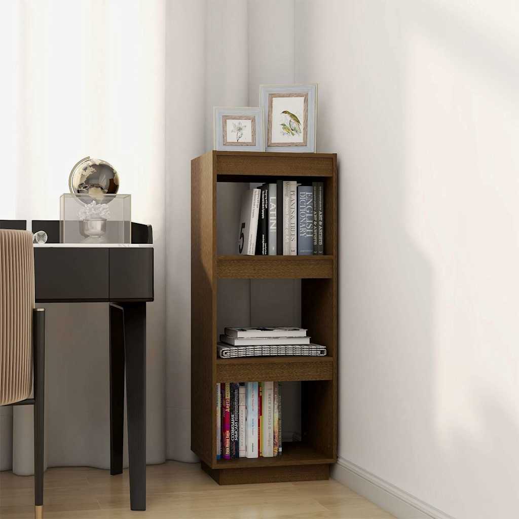 810847 vidaXL Book Cabinet/Room Divider Honey Brown Solid Wood Pine